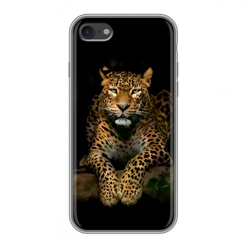 Дизайнерский силиконовый чехол для Iphone 7 Леопард