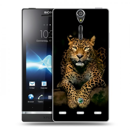 Дизайнерский пластиковый чехол для Sony Xperia S Леопард