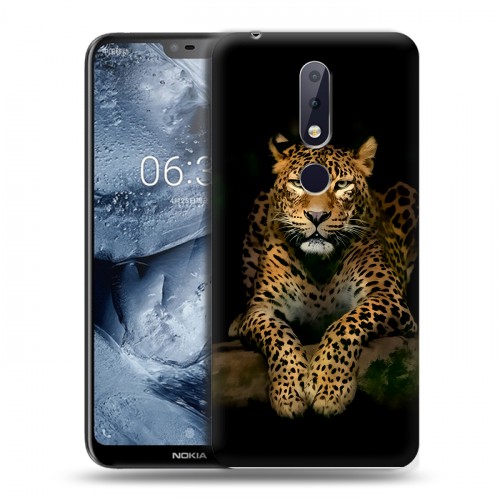 Дизайнерский силиконовый чехол для Nokia 6.1 Plus Леопард