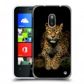 Дизайнерский пластиковый чехол для Nokia Lumia 620 Леопард