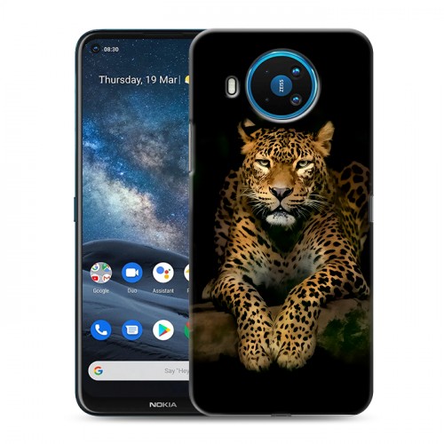 Дизайнерский силиконовый чехол для Nokia 8.3 Леопард