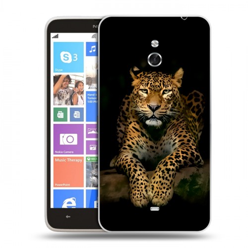 Дизайнерский пластиковый чехол для Nokia Lumia 1320 Леопард