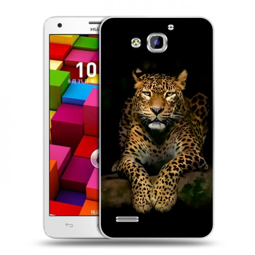Дизайнерский пластиковый чехол для Huawei Honor 3x Леопард