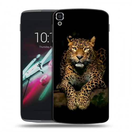 Дизайнерский пластиковый чехол для Alcatel One Touch Idol 3 (5.5) Леопард
