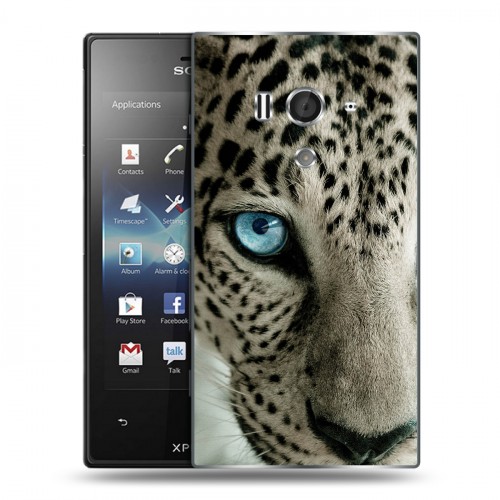 Дизайнерский пластиковый чехол для Sony Xperia acro S Леопард