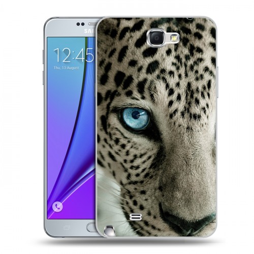 Дизайнерский пластиковый чехол для Samsung Galaxy Note 2 Леопард