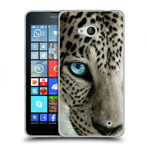 Дизайнерский пластиковый чехол для Microsoft Lumia 640 Леопард