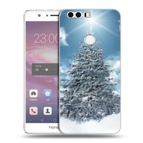 Дизайнерский пластиковый чехол для Huawei Honor 8 Новогодняя елка