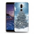 Дизайнерский пластиковый чехол для Nokia 7 Plus Новогодняя елка