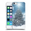 Дизайнерский пластиковый чехол для Iphone 5s Новогодняя елка