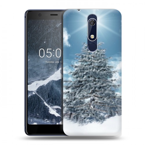 Дизайнерский пластиковый чехол для Nokia 5.1 Новогодняя елка