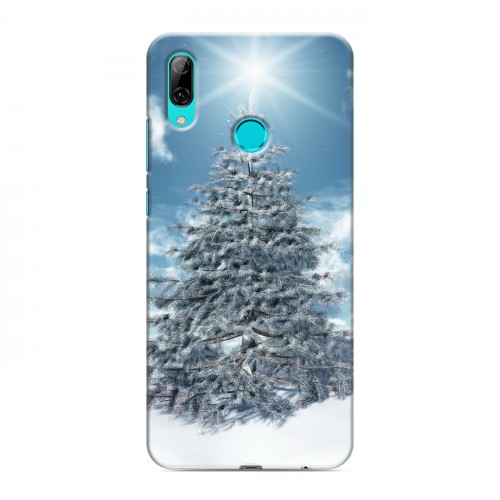Дизайнерский пластиковый чехол для Huawei P Smart (2019) Новогодняя елка