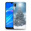 Дизайнерский пластиковый чехол для Huawei Y6 (2019) Новогодняя елка