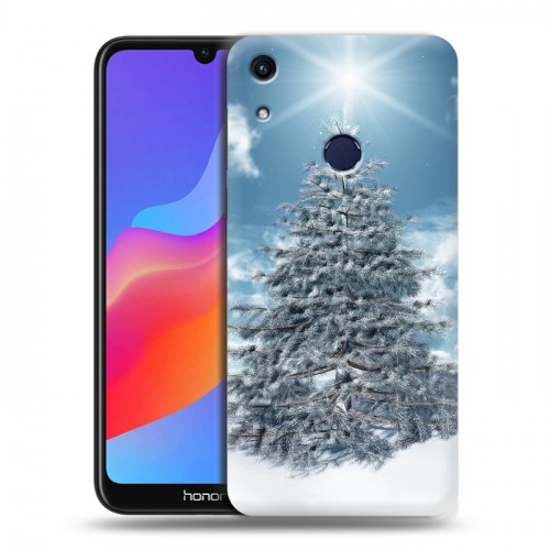 Дизайнерский пластиковый чехол для Huawei Honor 8A Новогодняя елка