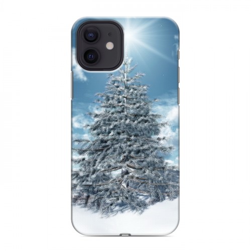 Дизайнерский силиконовый чехол для Iphone 12 Новогодняя елка