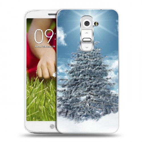 Дизайнерский пластиковый чехол для LG Optimus G2 mini Новогодняя елка
