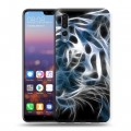 Дизайнерский силиконовый с усиленными углами чехол для Huawei P20 Pro Тигры