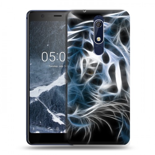 Дизайнерский пластиковый чехол для Nokia 5.1 Тигры