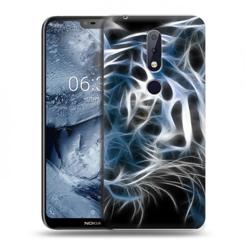 Дизайнерский пластиковый чехол для Nokia 6.1 Plus Тигры