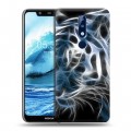 Дизайнерский пластиковый чехол для Nokia 5.1 Plus Тигры