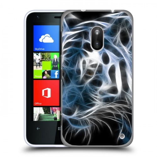 Дизайнерский пластиковый чехол для Nokia Lumia 620 Тигры