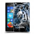 Дизайнерский пластиковый чехол для Microsoft Lumia 435 Тигры