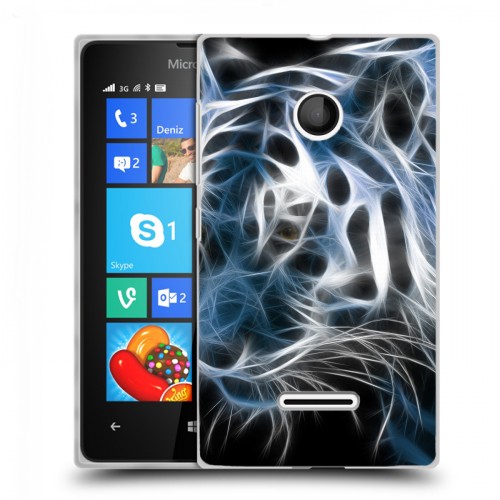 Дизайнерский пластиковый чехол для Microsoft Lumia 435 Тигры