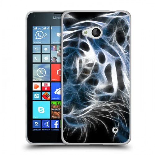 Дизайнерский пластиковый чехол для Microsoft Lumia 640 Тигры