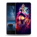 Дизайнерский пластиковый чехол для Nokia 8 Тигры