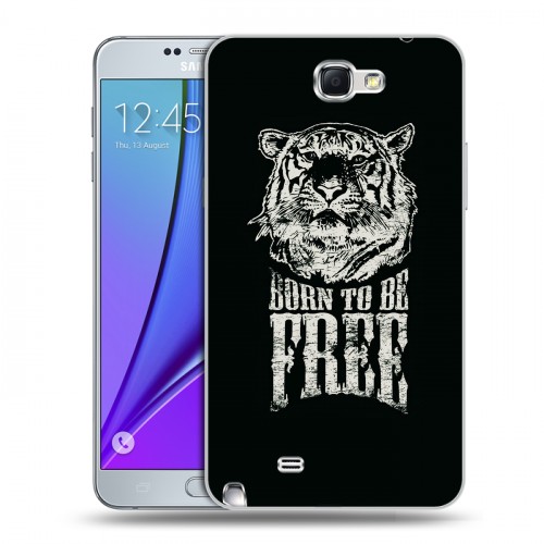 Дизайнерский пластиковый чехол для Samsung Galaxy Note 2 Тигры