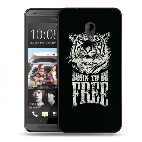 Дизайнерский пластиковый чехол для HTC Desire 700 Тигры