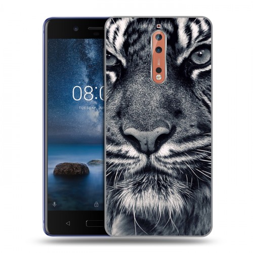 Дизайнерский пластиковый чехол для Nokia 8 Тигры