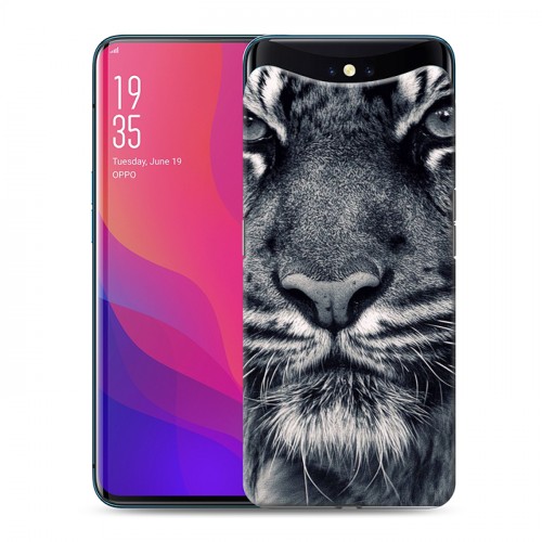 Дизайнерский силиконовый чехол для OPPO Find X Тигры