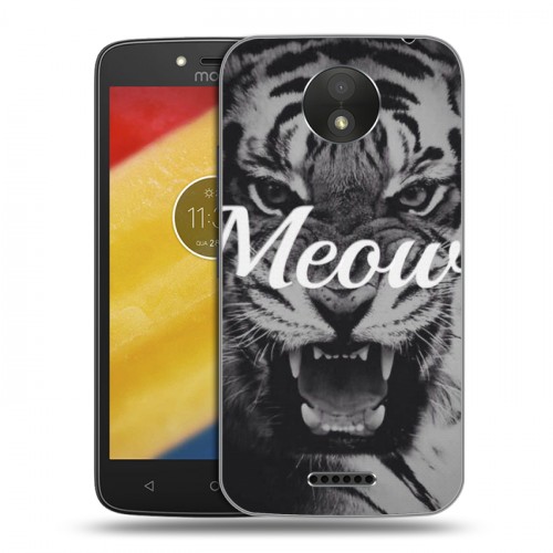 Дизайнерский пластиковый чехол для Motorola Moto C Plus Тигры