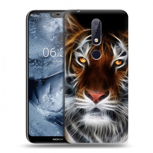 Дизайнерский пластиковый чехол для Nokia 6.1 Plus Тигры