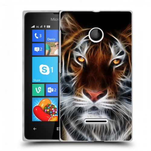 Дизайнерский пластиковый чехол для Microsoft Lumia 435 Тигры