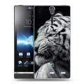 Дизайнерский пластиковый чехол для Sony Xperia S Тигры