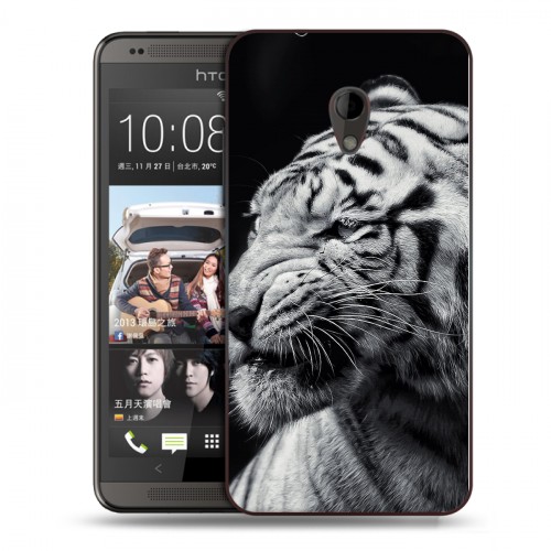 Дизайнерский пластиковый чехол для HTC Desire 700 Тигры