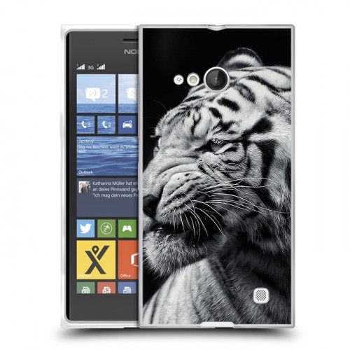 Дизайнерский пластиковый чехол для Nokia Lumia 730/735 Тигры