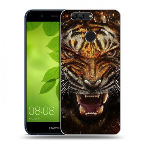 Дизайнерский пластиковый чехол для Huawei Nova 2 Plus Тигры