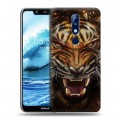 Дизайнерский силиконовый чехол для Nokia 5.1 Plus Тигры