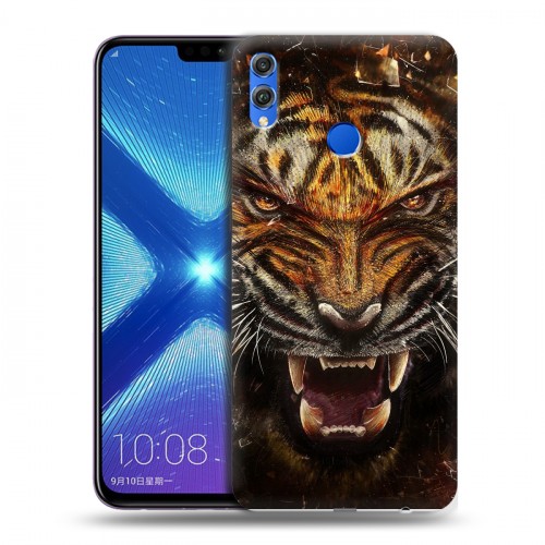 Дизайнерский силиконовый чехол для Huawei Honor 8X Тигры