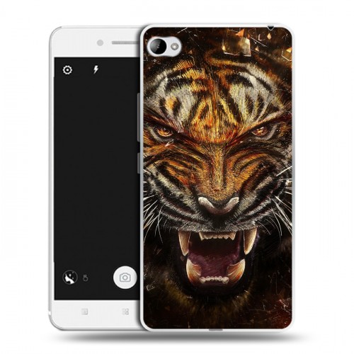 Дизайнерский пластиковый чехол для Lenovo S90 Тигры