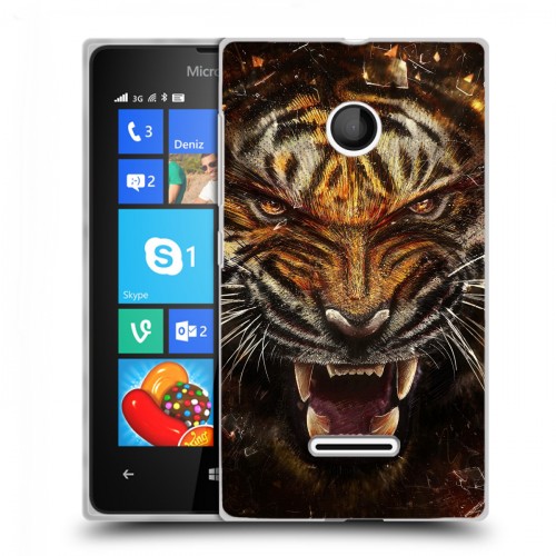 Дизайнерский пластиковый чехол для Microsoft Lumia 435 Тигры