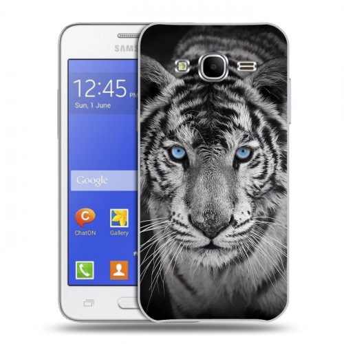Дизайнерский пластиковый чехол для Samsung Galaxy J7 Тигры