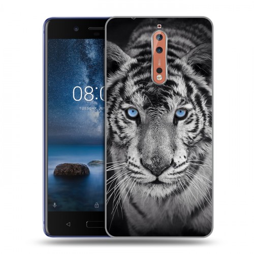 Дизайнерский пластиковый чехол для Nokia 8 Тигры