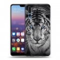 Дизайнерский силиконовый с усиленными углами чехол для Huawei P20 Pro Тигры