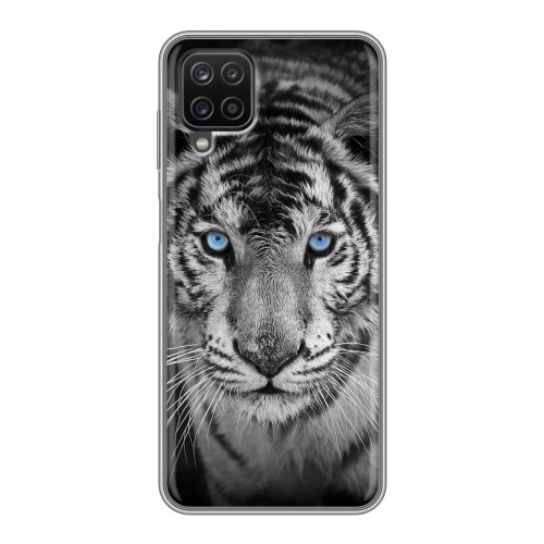 Дизайнерский силиконовый с усиленными углами чехол для Samsung Galaxy A12 Тигры