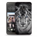 Дизайнерский силиконовый чехол для HTC Desire 700 Тигры