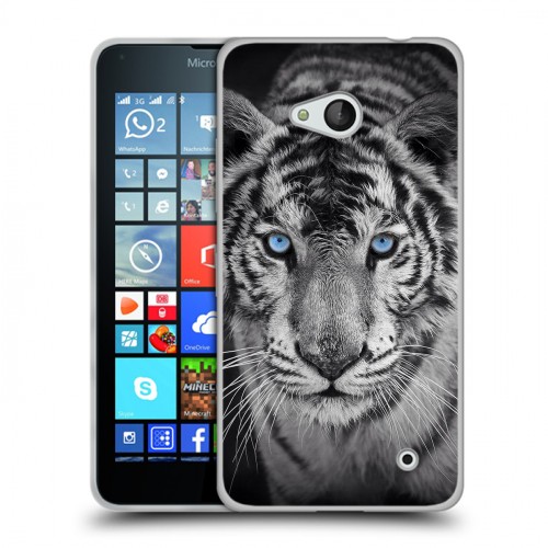 Дизайнерский пластиковый чехол для Microsoft Lumia 640 Тигры